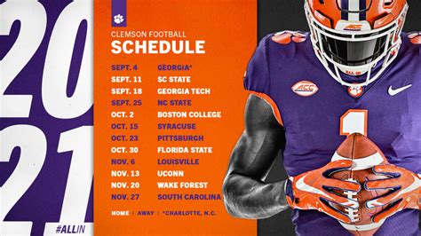 clemson ncaa football schedule